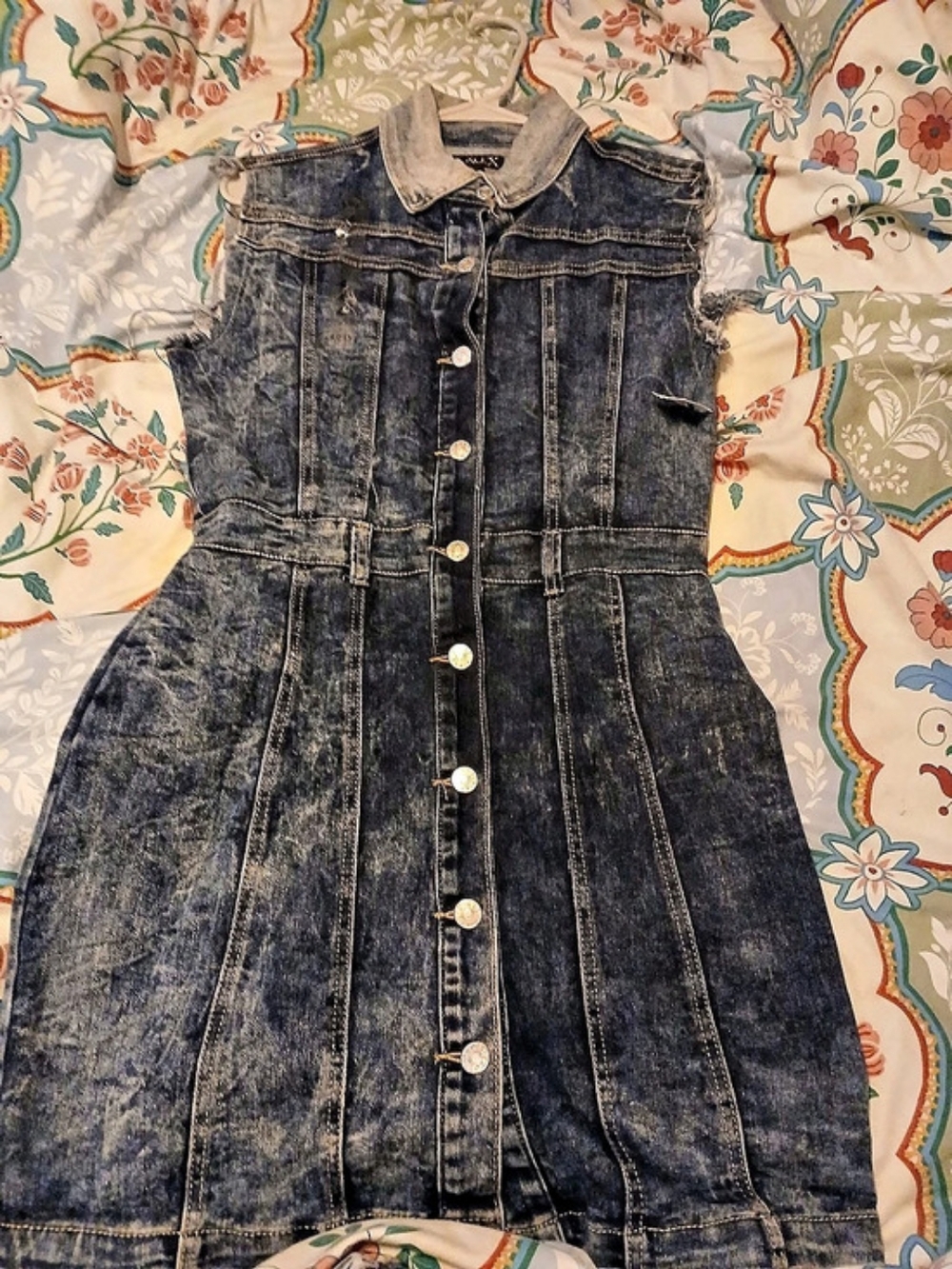 Denim Collared Mini Dress